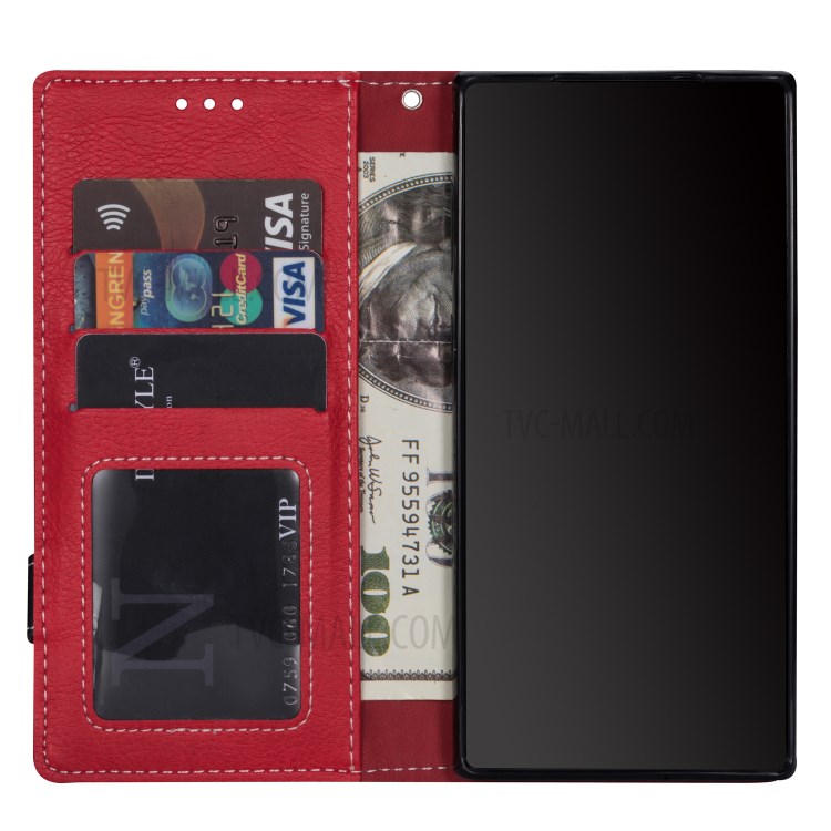 Litchi Grain Contrast Color Leather Protective Case for Samsung Galaxy S20 - Black-5