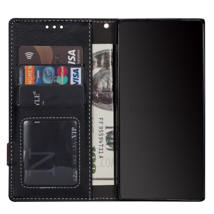 Litchi Grain Contrast Color Leather Protective Case for Samsung Galaxy S20 - Brown-5