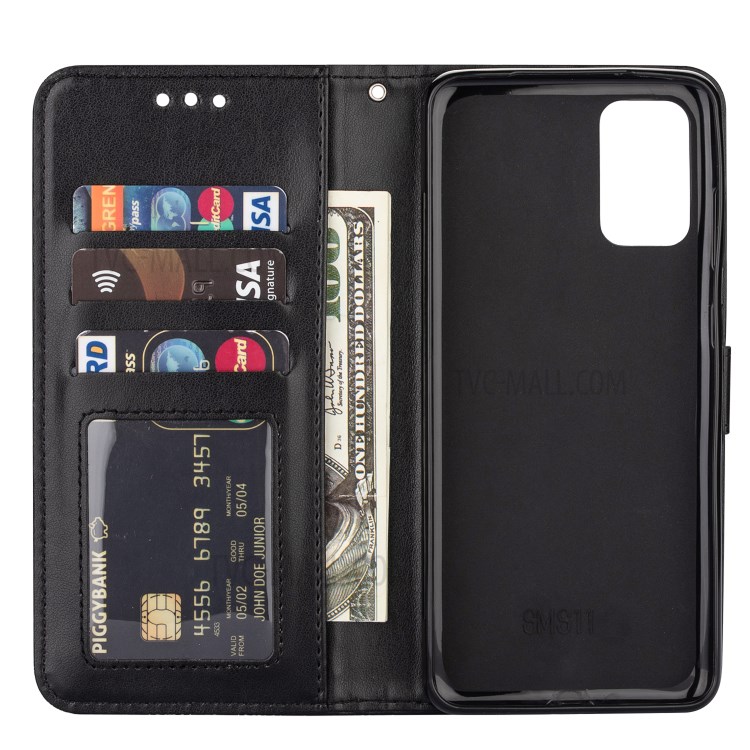 Imprint Totem Pattern Leather Stand Case with Card Slots for Samsung Galaxy S20 Plus - Black-4
