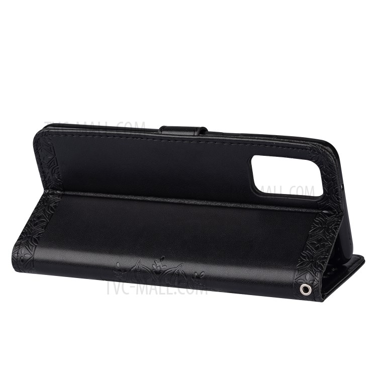 Imprint Totem Pattern Leather Stand Case with Card Slots for Samsung Galaxy S20 Plus - Black-5