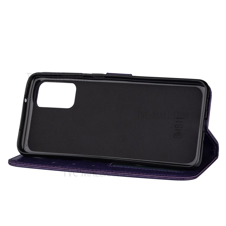 Imprint Totem Pattern Leather Stand Case with Card Slots for Samsung Galaxy S20 Plus - Black-6
