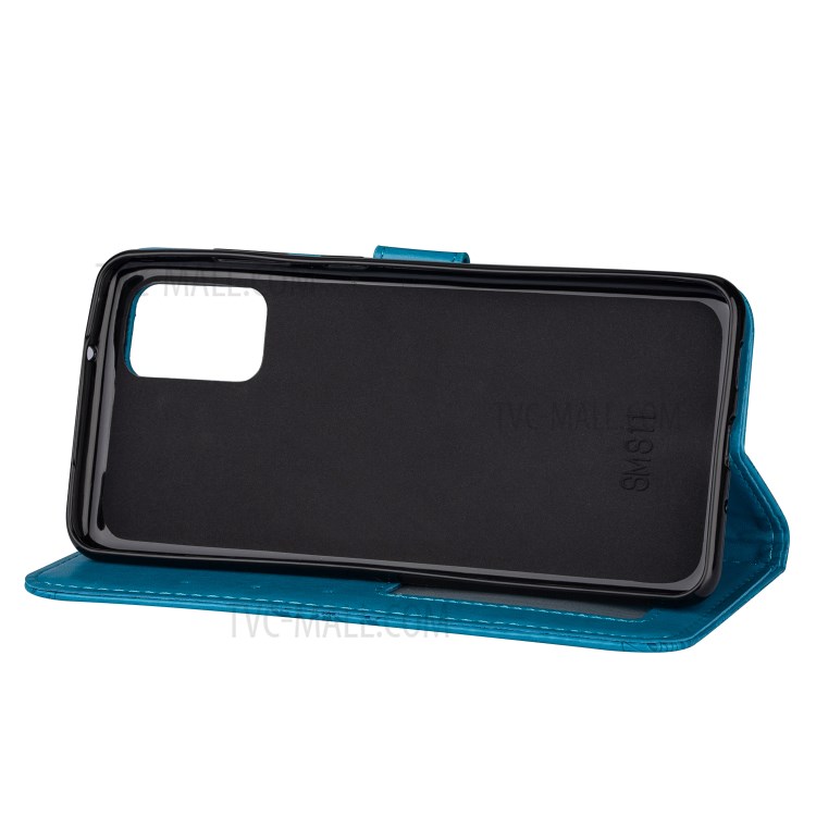 Imprint Totem Pattern Leather Wallet Case for Samsung Galaxy S20 Ultra - Blue-6
