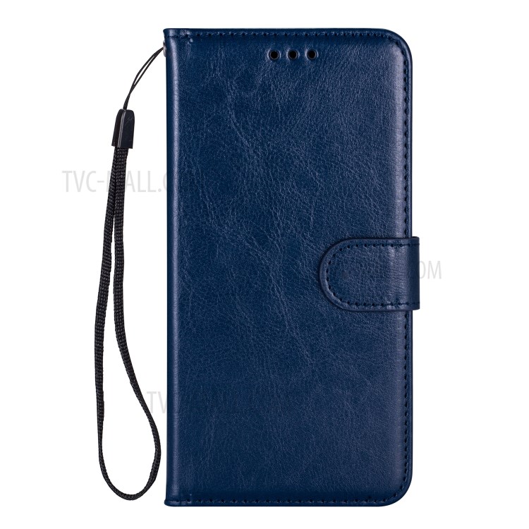 Crazy Horse Solid Color Leather Protective Shell for Samsung Galaxy S20 Ultra - Blue-2