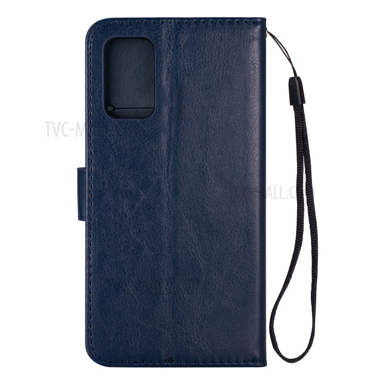 Crazy Horse Solid Color Leather Protective Shell for Samsung Galaxy S20 Ultra - Blue-5