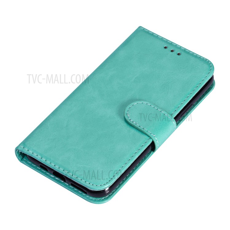 Crazy Horse Solid Color Leather Protective Shell for Samsung Galaxy S20 Ultra - Cyan-3