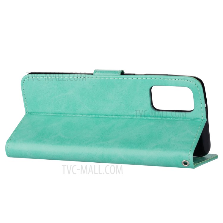 Crazy Horse Solid Color Leather Protective Shell for Samsung Galaxy S20 Ultra - Cyan-6
