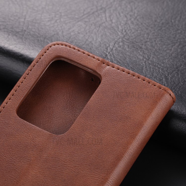 AZNS Retro with Card Holder PU Leather Case for Samsung Galaxy S20/S11e - Coffee-7