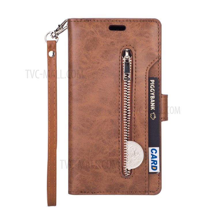 Multi-function Leather Wallet Shell with Stand for Samsung Galaxy S20 Plus - Brown-3