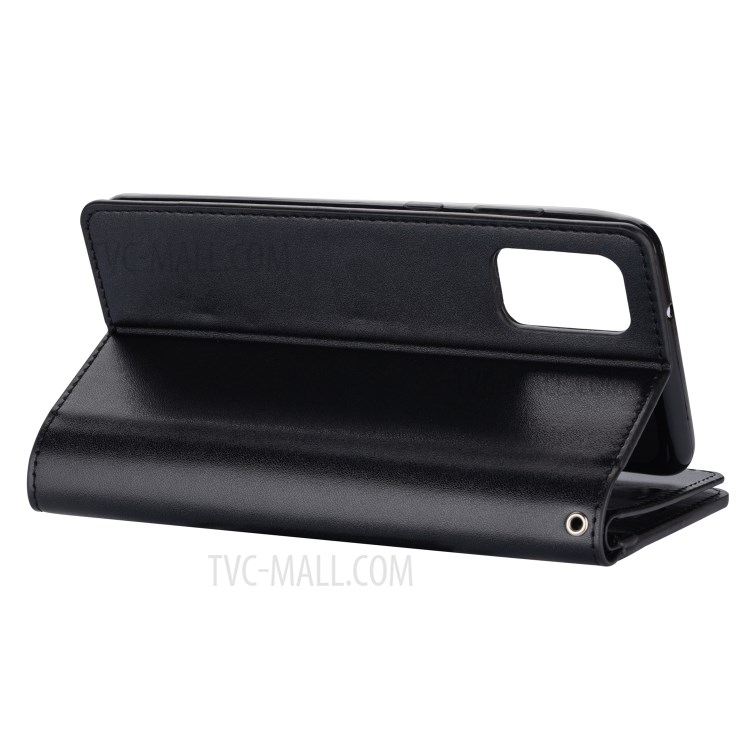 Multi-function Leather Wallet Shell with Stand for Samsung Galaxy S20 Plus - Black-6