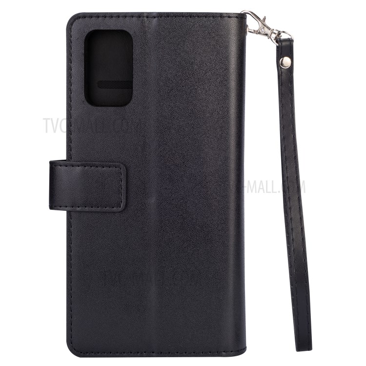 Multi-function Leather Wallet Shell with Stand for Samsung Galaxy S20 Plus - Black-8