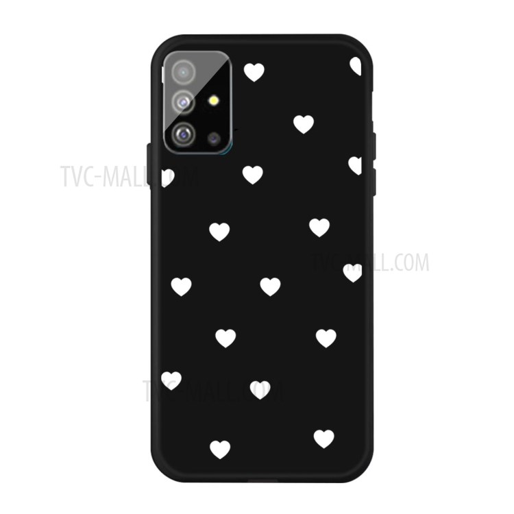 Heart Pattern Matte TPU Phone Case for Samsung Galaxy S20 Plus - Black-1