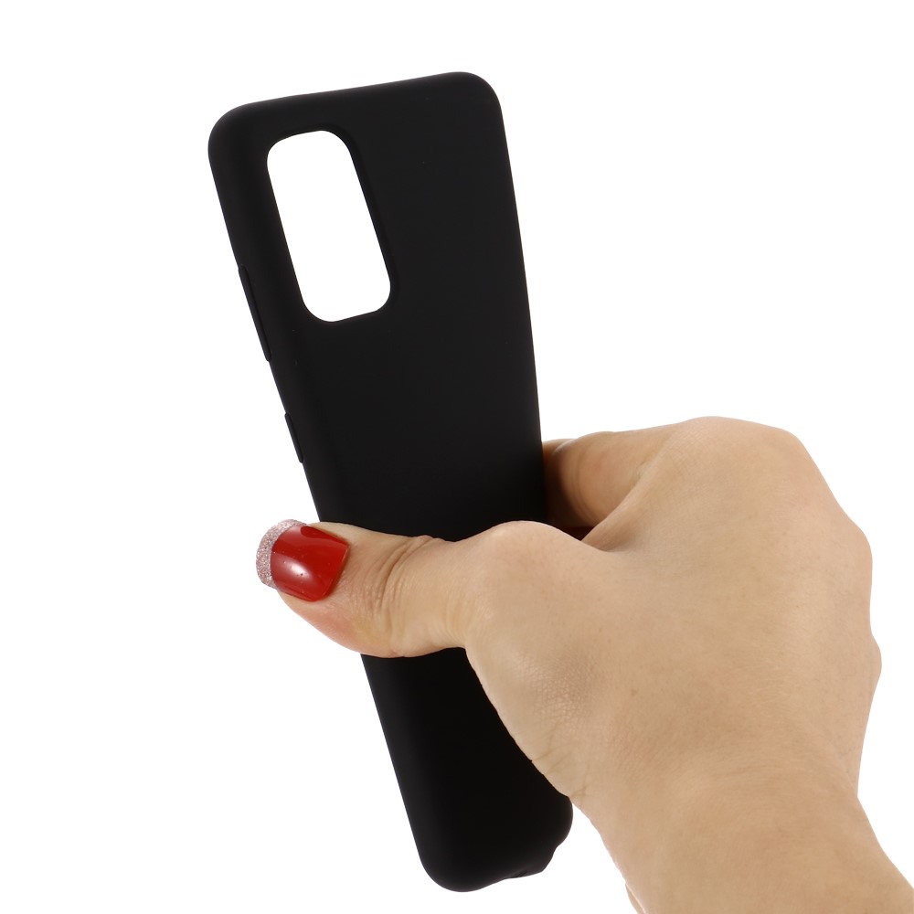 Liquid Silicone Phone Back Cover for Samsung Galaxy S20 Plus - Black-3