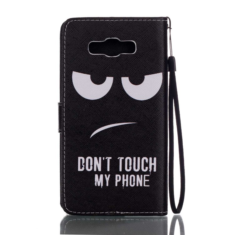 PU Leather Wallet Case for Samsung Galaxy J7 (2016) - Do Not Touch My Phone-2