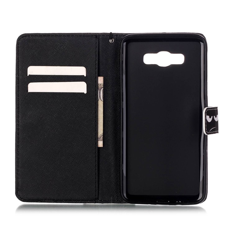 PU Leather Wallet Case for Samsung Galaxy J7 (2016) - Do Not Touch My Phone-3