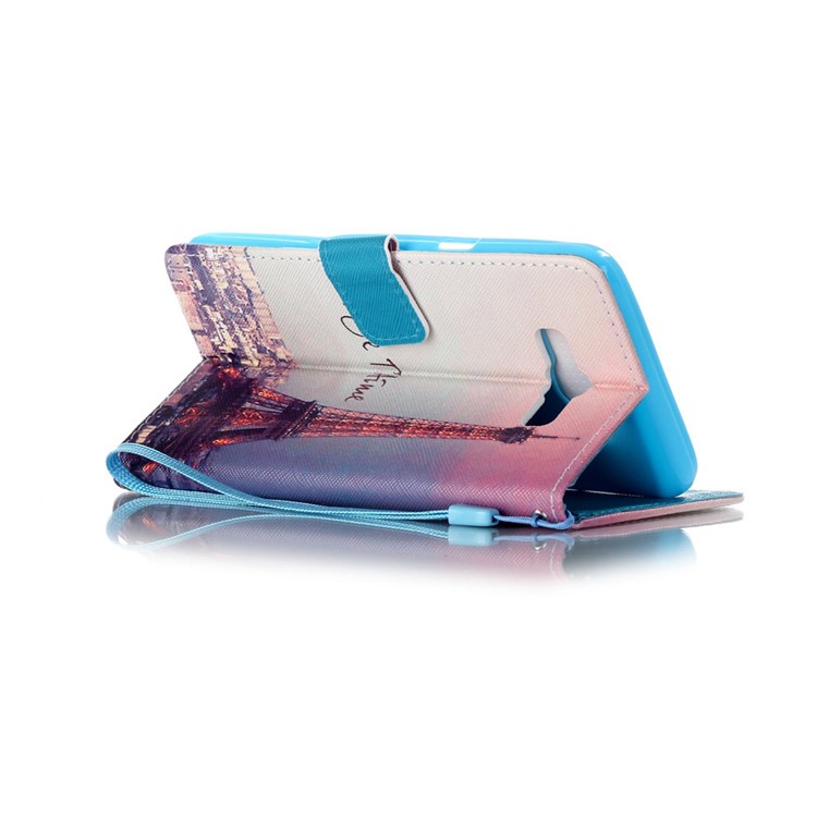 Wallet Stand Leather Flip Case for Samsung Galaxy J7 (2016) - Paris Eiffel Tower-3