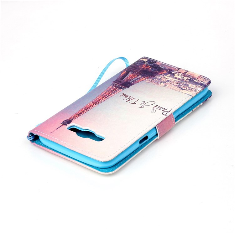 Wallet Stand Leather Flip Case for Samsung Galaxy J7 (2016) - Paris Eiffel Tower-5