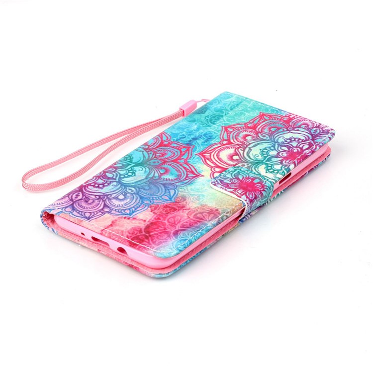 Magnetic Flip Leather Case for Samsung Galaxy J7 (2016) - Henna Flowers-4