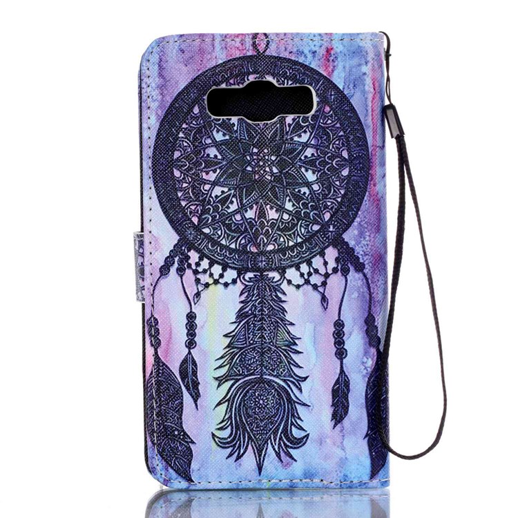 Leather Wallet Flip Case for Samsung Galaxy J7 (2016) - Tribal Dream Catcher-2