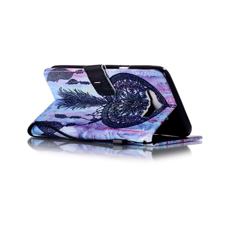 Leather Wallet Flip Case for Samsung Galaxy J7 (2016) - Tribal Dream Catcher-3