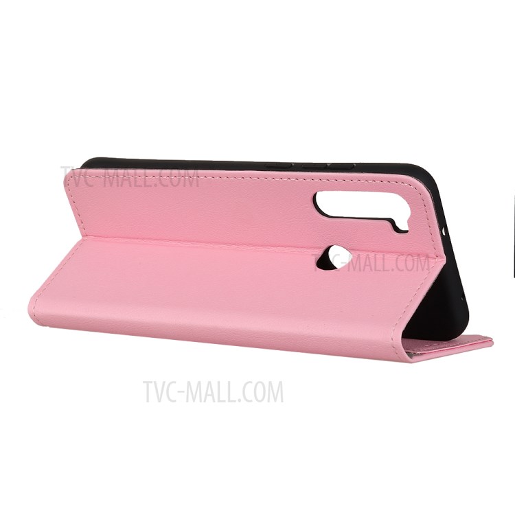 PU Leather Wallet Stand Phone Cover for Samsung Galaxy A21 - Pink-3