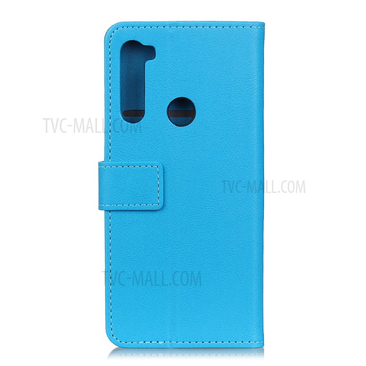PU Leather Wallet Stand Phone Cover for Samsung Galaxy A21 - Blue-2