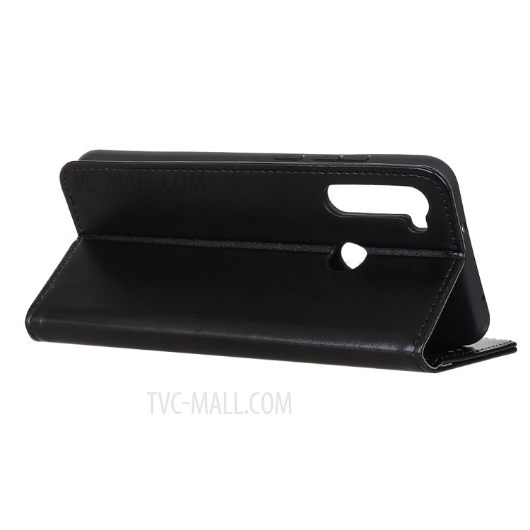 Crazy Horse Textur Brieftasche Ständer Leder Handy-Gehäuse Für Samsung Galaxy A21 - Schwarz-3