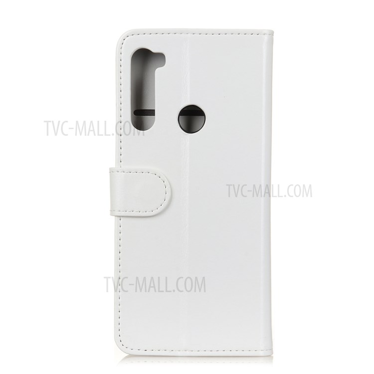 Crazy Horse Texture Wallet Stand Leather Phone Casing for Samsung Galaxy A21 - White-3