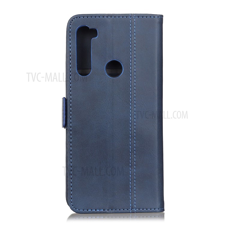 Magnetic Double Clasp Leather Wallet Stand Case for Samsung Galaxy A21 - Blue-1