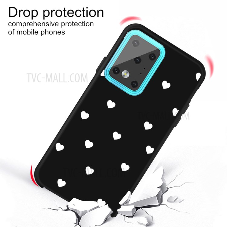 Heart Skin Matte TPU Phone Shell for Samsung Galaxy S20 Ultra - Pink-3