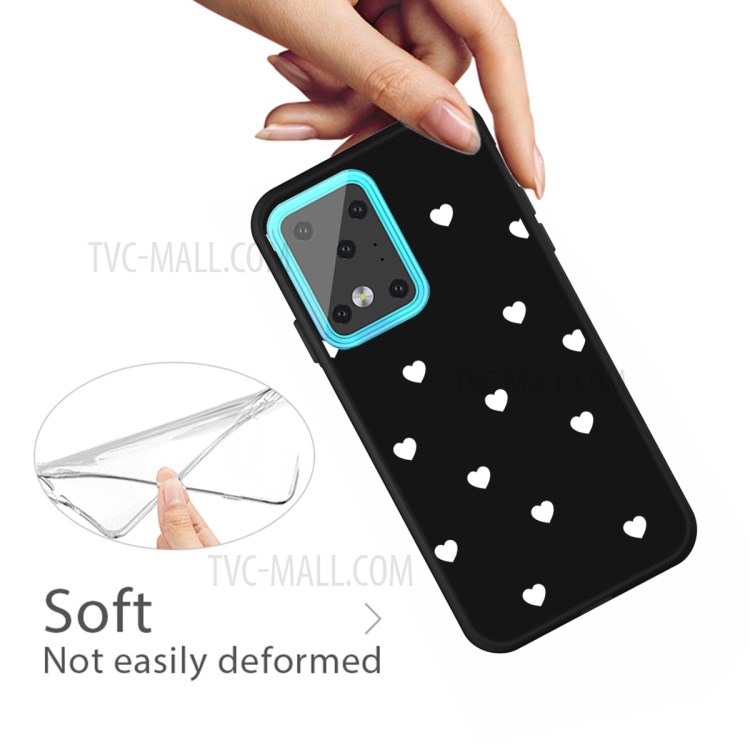 Heart Skin Matte TPU Phone Shell for Samsung Galaxy S20 Ultra - Pink-4
