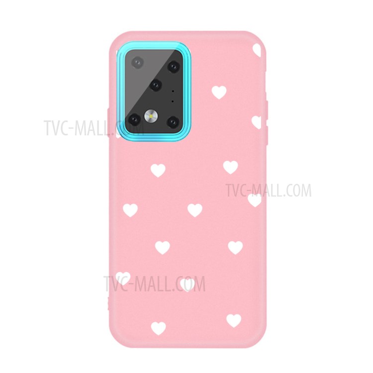Heart Skin Matte TPU Phone Shell for Samsung Galaxy S20 Ultra - Black-1