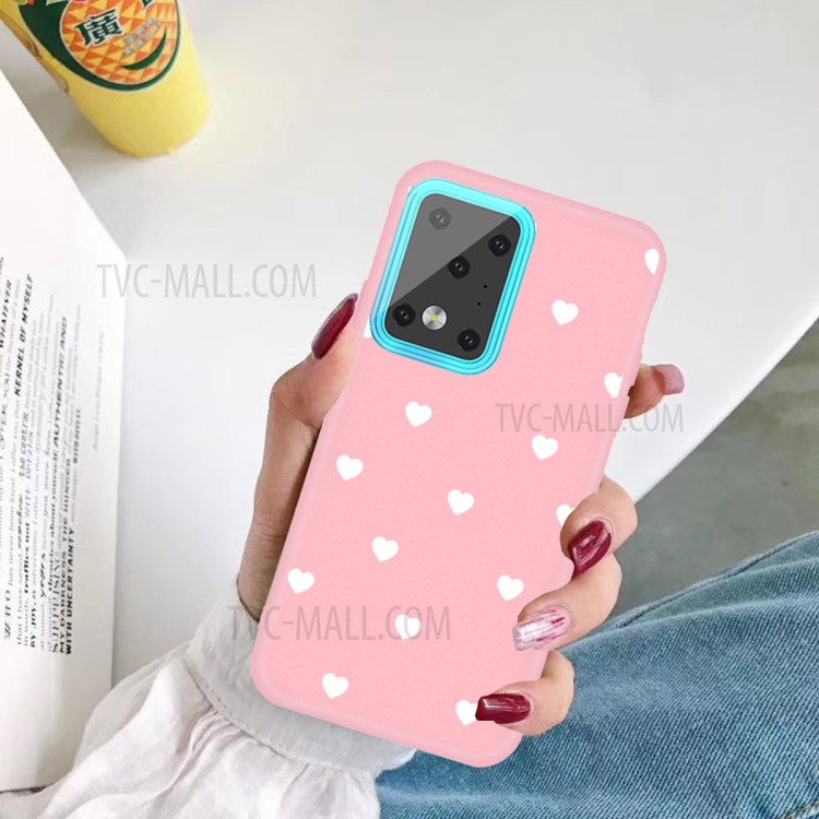Heart Skin Matte TPU Phone Shell for Samsung Galaxy S20 Ultra - Black-5