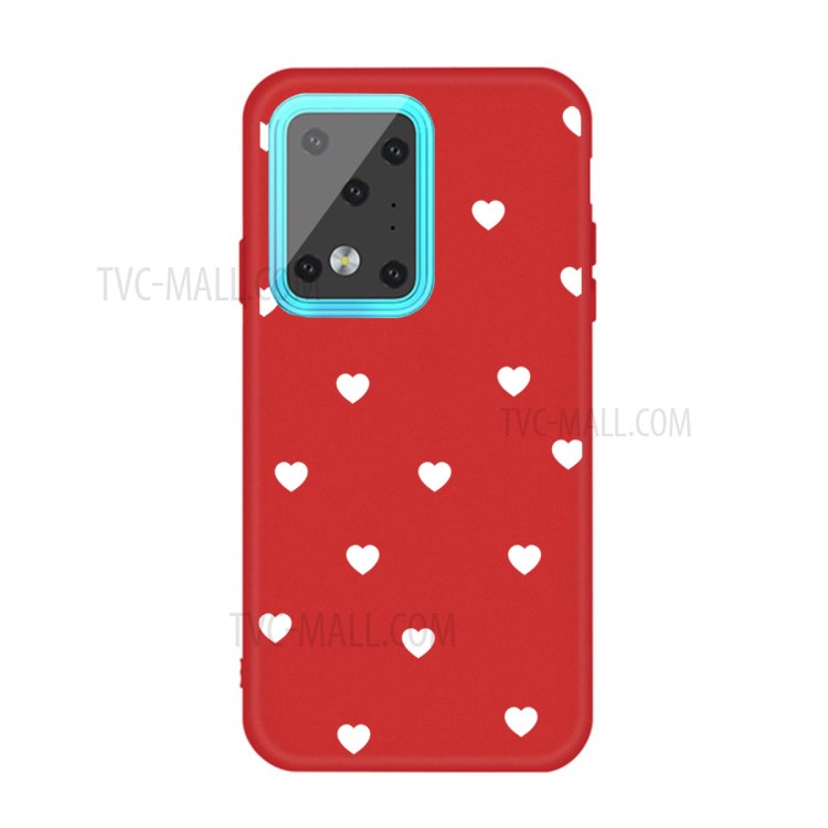 Heart Skin Matte TPU Phone Shell for Samsung Galaxy S20 Ultra - Red-1