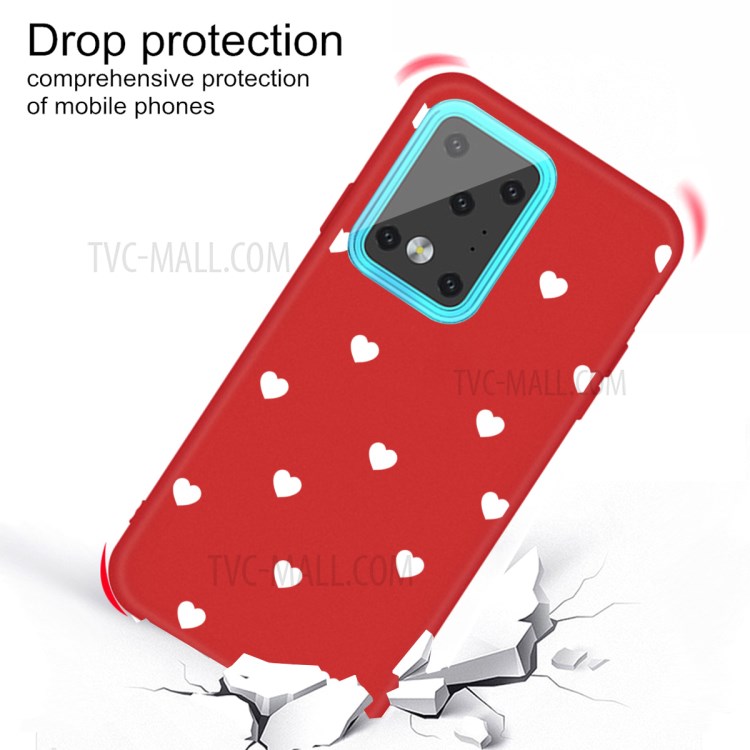 Heart Skin Matte TPU Phone Shell for Samsung Galaxy S20 Ultra - Red-3