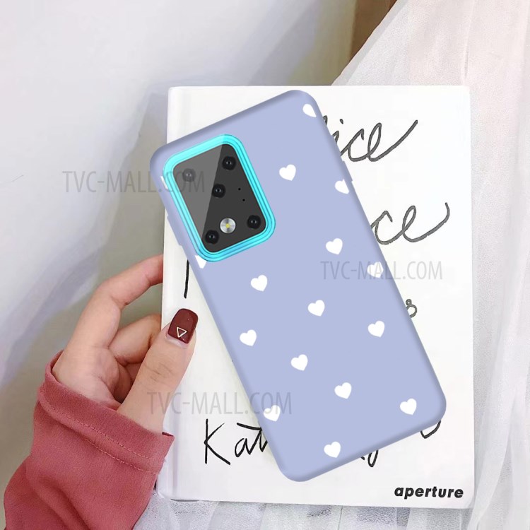 Heart Skin Matte TPU Phone Shell for Samsung Galaxy S20 Ultra - Blue-2