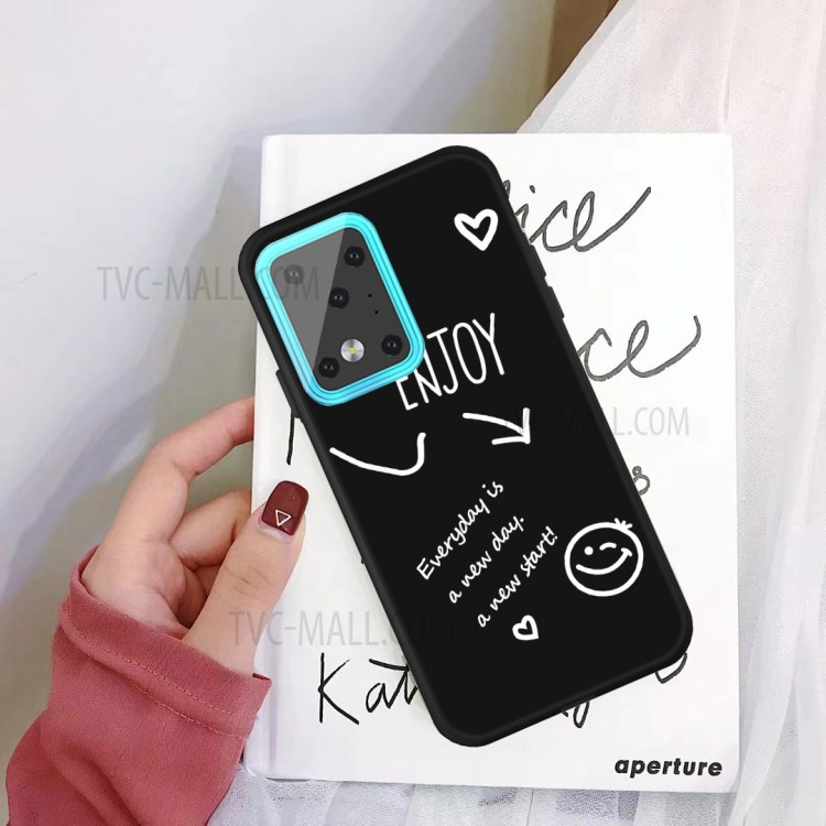 Letters Printing Matte TPU Phone Case for Samsung Galaxy S20 Ultra - Black-2