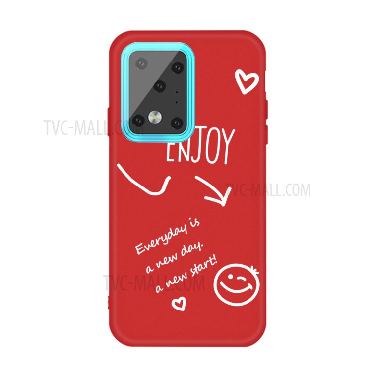 Letters Printing Matte TPU Phone Case for Samsung Galaxy S20 Ultra - Red-1