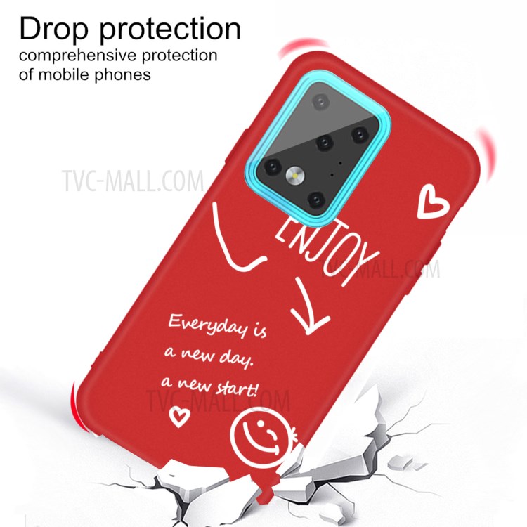 Letters Printing Matte TPU Phone Case for Samsung Galaxy S20 Ultra - Red-3