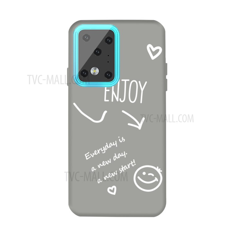 Letters Printing Matte TPU Phone Case for Samsung Galaxy S20 Ultra - Grey-1