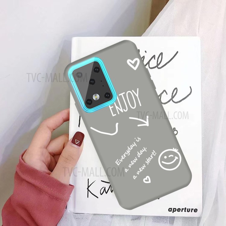 Letters Printing Matte TPU Phone Case for Samsung Galaxy S20 Ultra - Grey-2