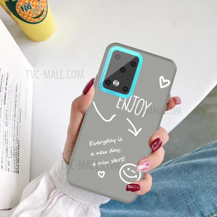 Letters Printing Matte TPU Phone Case for Samsung Galaxy S20 Ultra - Grey-5