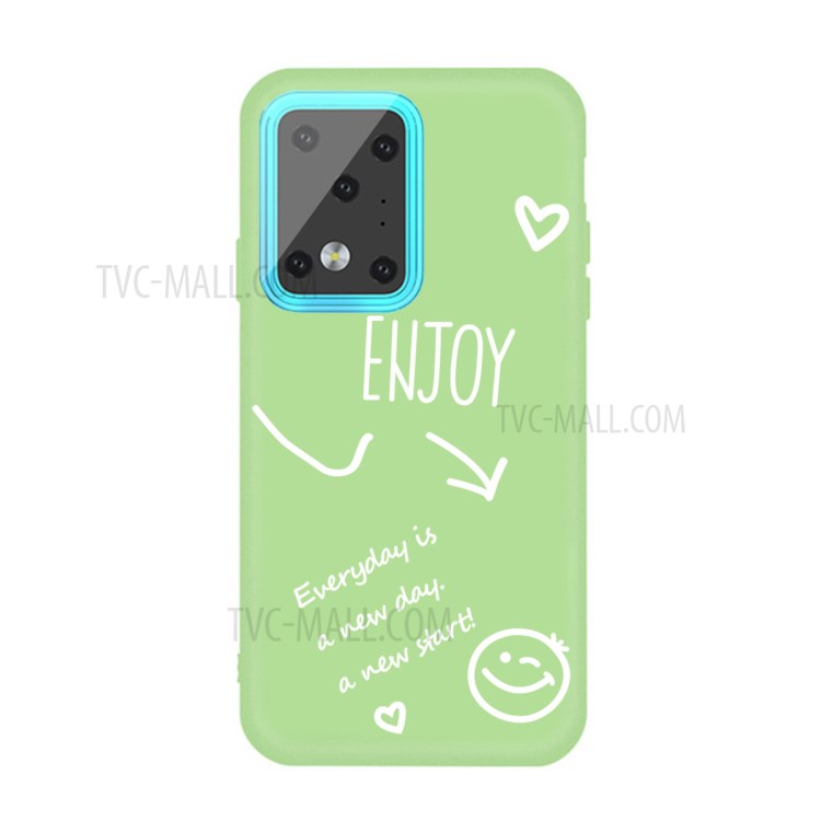 Letters Printing Matte TPU Phone Case for Samsung Galaxy S20 Ultra - Green-1