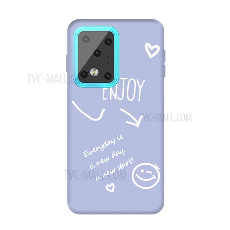Letters Printing Matte TPU Phone Case for Samsung Galaxy S20 Ultra - Blue-1
