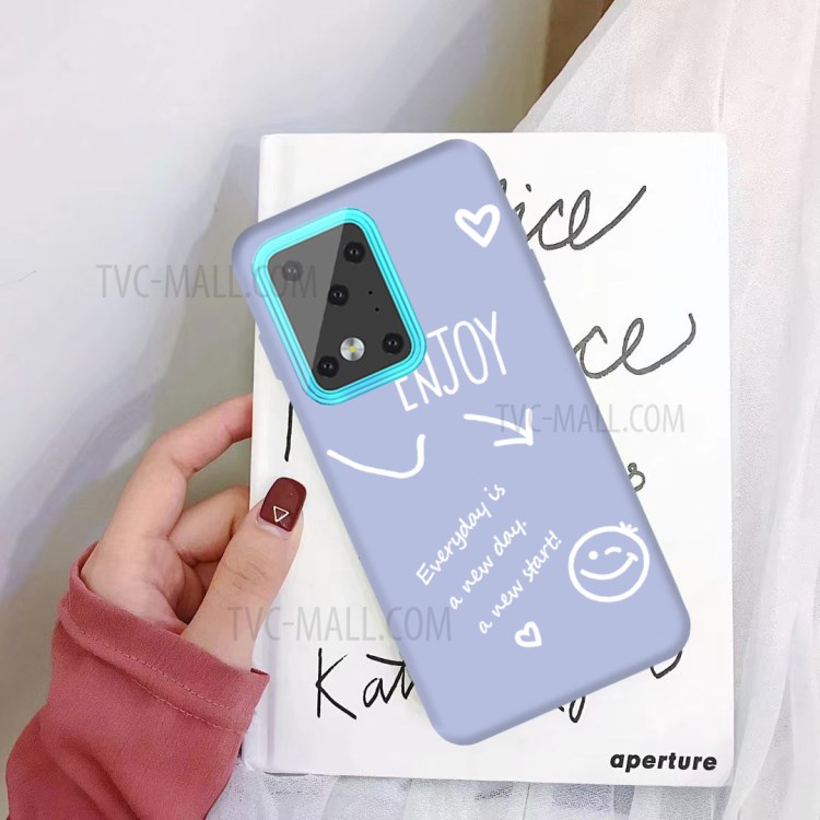Letters Printing Matte TPU Phone Case for Samsung Galaxy S20 Ultra - Blue-2