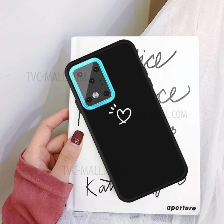 Love Heart Pattern Printing Matte TPU Back Shell for Samsung Galaxy S20 Ultra - Black-2