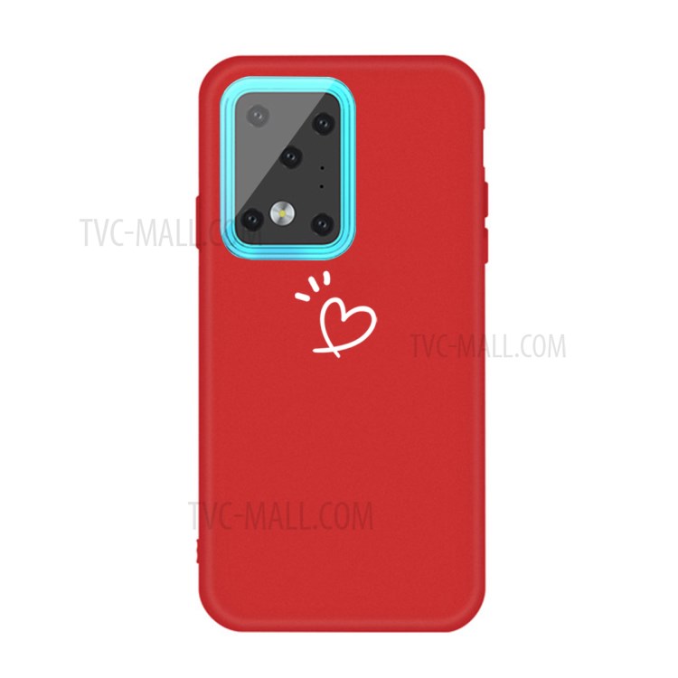 Love Heart Pattern Printing Matte TPU Back Shell for Samsung Galaxy S20 Ultra - Red-1