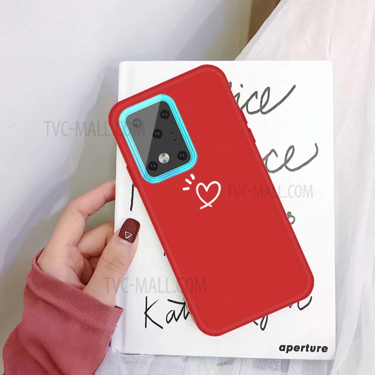 Love Heart Pattern Printing Matte TPU Back Shell for Samsung Galaxy S20 Ultra - Red-2
