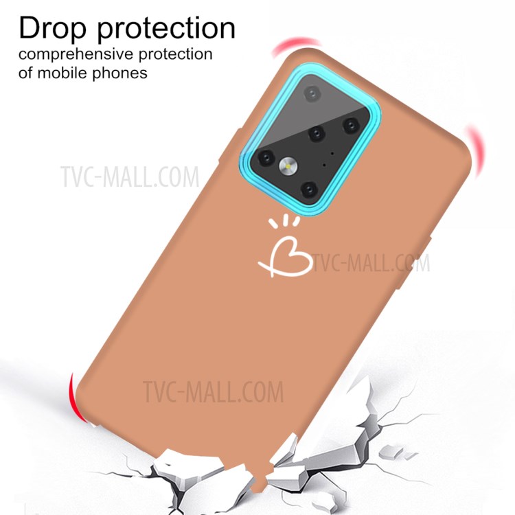 Love Heart Pattern Printing Matte TPU Back Shell for Samsung Galaxy S20 Ultra - Coral-3