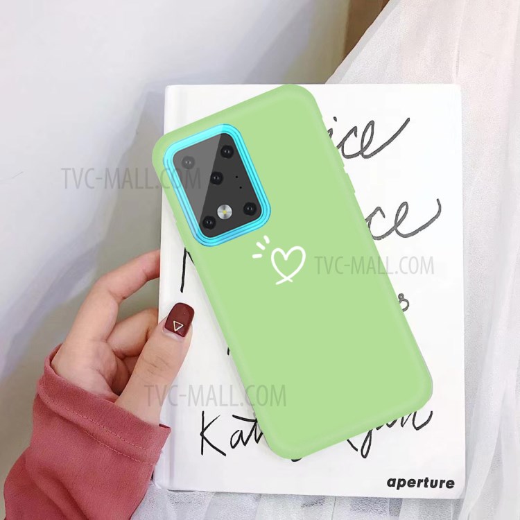 Love Heart Pattern Printing Matte TPU Back Shell for Samsung Galaxy S20 Ultra - Green-2