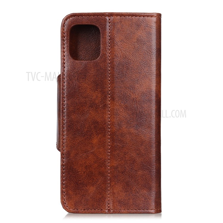 Stand Wallet Phone Case for Samsung Galaxy A71 - Brown-3
